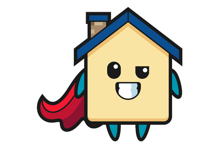 Cartoon Superhero House WyHy HELOC