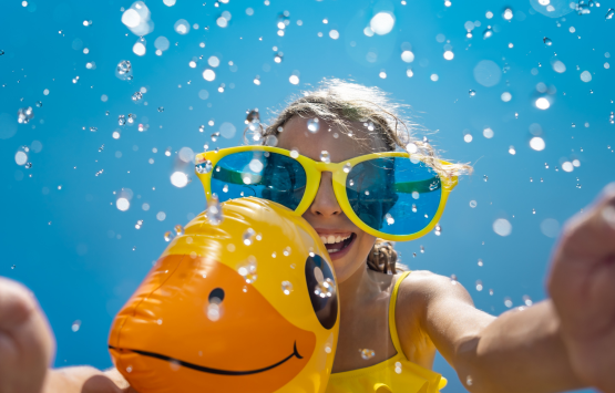 summer girl with glasses