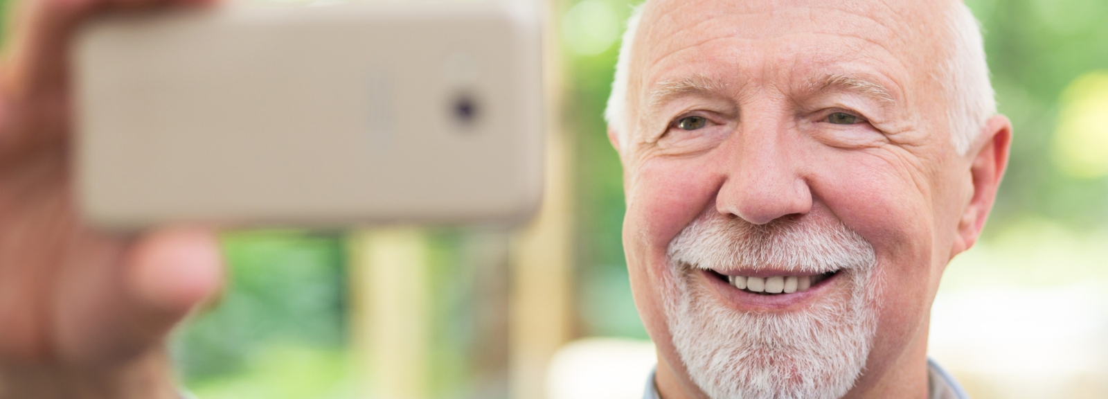 man taking a selfie